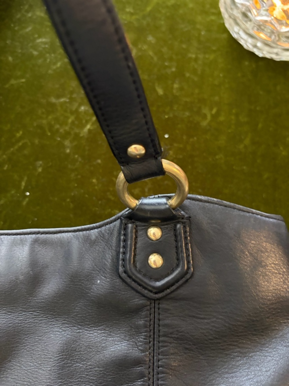 Coach Black Shoulder Bag Buckle Accent Gold Hardware Inner Pockets - Picture 12 of 16
